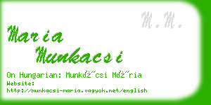 maria munkacsi business card